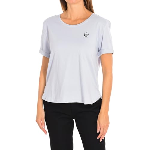Eleven Paris EVOLUA 17F2TS501 T-Shirt à Manches Courtes pour Femme, Bleu, L