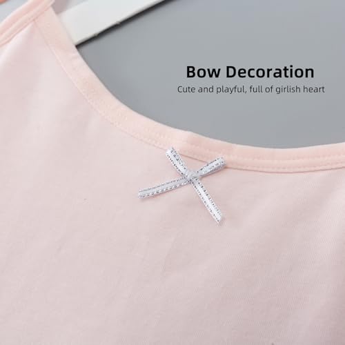 Image of Training Bras for Teens Tween Cotton Bras Kids Crop Tank Tops for 7-14 Years