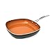 GOTHAM STEEL Square Chefâ€™s Frying Pan, 12.5â€ , with Ultra Nonstick Copper Coating â€“ 25% More Space than Traditional Round Pans, Dishwasher & Oven Safe, As Seen on TV