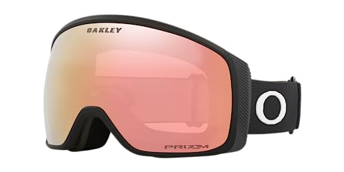 Oakley Flight Tracker Medium Matte Blck wPzm Rose Gold Snow Goggle