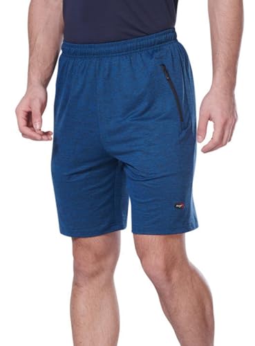 Image of berge' Sports Wear Shorts for Men Long Shorts Dry Fit Melange Fabric with Secure Zipper Pockets Short Sports for Men