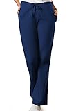 Cherokee Women's Fashionable Flare Leg Drawstring Pant, Navy, Large