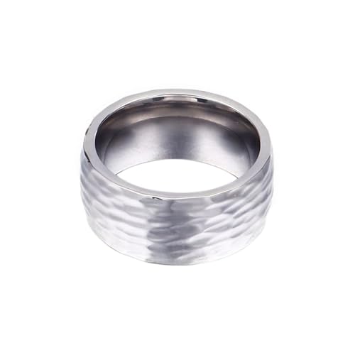 Engagement des Anneaux Vintage Ensembles de Bijoux Acier Inoxydable Mode Round 11mm