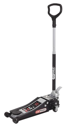 KS Tools - 161.0367 - Cric Extra Plat- cric hydraulique 2t - Hauteur Min 80mm et Max 490mm