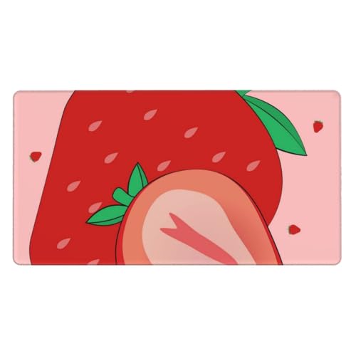 Tapis de souris fraises extra large Hytter 40x75 cm en caoutchouc