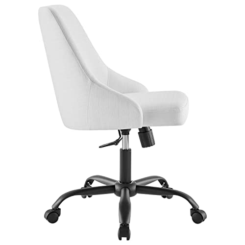 Modway Designate Swivel Upholstered Office Chair, Black White #TOP1