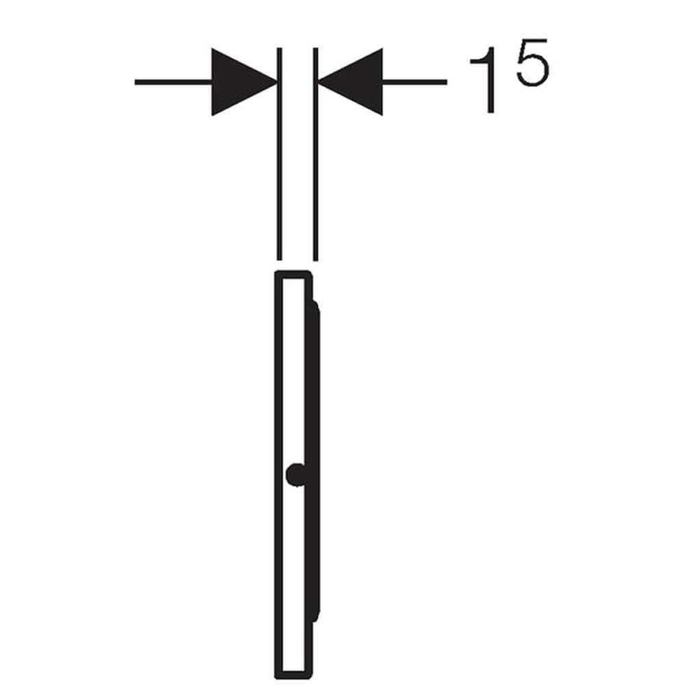 Geberit 115.787. SN. 5 płytka uruchamiająca Sigma10, stal nierdzewna, szczotkowana/polerowana/szczotkowana, przykręcana