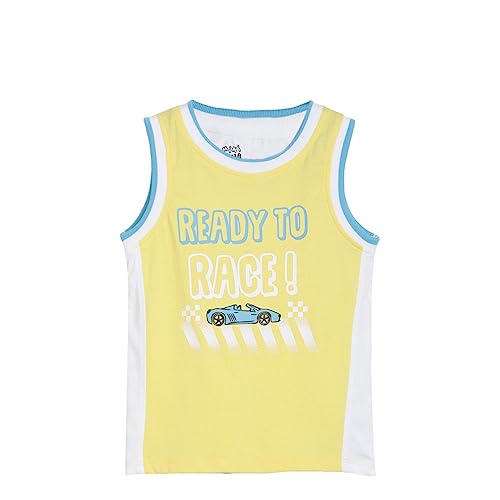 Image of miniklub Girls Yellow Printed Round Neck T-Shirt