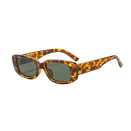 Image of Trendy Rectangle Sunglasses Polarized Women Men Chunky Thick TR90 Frame Shade UV400 TAC Lens Lightweight