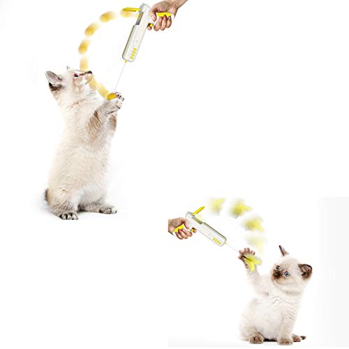 Adaskala Brinquedo interativo para gato com badminton cat pole chaser fitness kitty toy kitty indoor