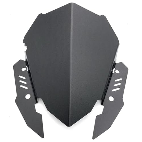 EDSXWUN Motorrad Windschild Kompatibel Mit Yamaha Für MT-125 Für MT-15 2019–2023 Motorrad-Zubehör Aluminium-Sport-Windschutzscheiben-Windschutzscheibenabweiser(Gray)