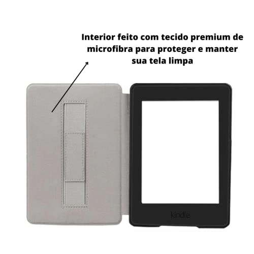 Capa Kindle Paperwhite 6,8 Polegadas (M2L3EK) – Função Liga/Desliga -Suporte Alça - Silicone - Fecha
