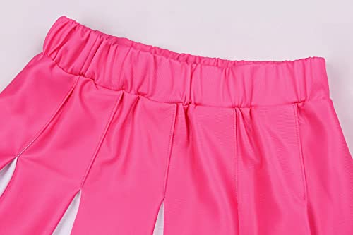 Gigoitly Cheerleading Costume For Girls Pink Cheerleader Outfit With Pom Poms For Girls’ Cheer Up Halloween Birthday Gifts thumb #4