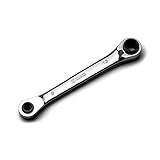 Capri Tools 4-in-1 120-Tooth Box End Reversible Ratcheting Wrench, 8, 10, 12, 13 mm, Metric