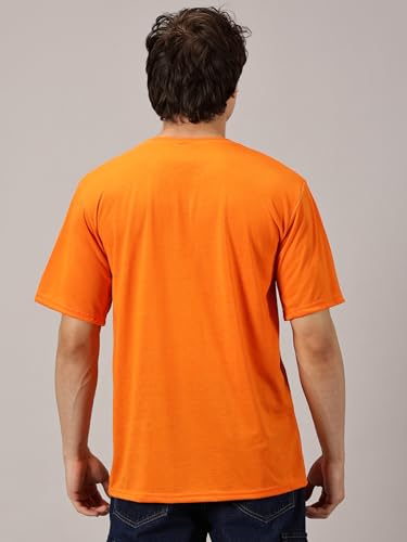 Image of RodZen Oversized | Loose Fit | Half Sleeves Cotton Blend Round Neck T-Shirt for Men