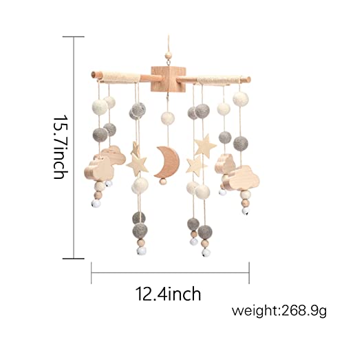 image for JETM·HH Baby Mobile for Crib | Baby Crib Nursery Mobile Star Moon for