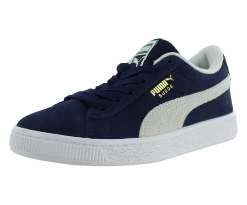 Image of PUMA Classic XXI PS Boys Shoes Size 1.5, Color: Peacoat /White