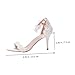 Imagen de OATIPHO Sandalias de Tacón de Aguja para Boda Elegantes Zapatos de Novia en Color Claro Taco y Punta Cerrada para Ceremonias de Boda
