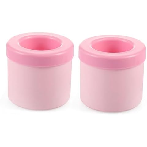 CIMERAC Cylinder Silicone Ice Cube Mold, Decompress Ice Lattice, Mini Ice Maker Cube Tray, Press-Type Easy-Release Ice Cup (Pink) Cover