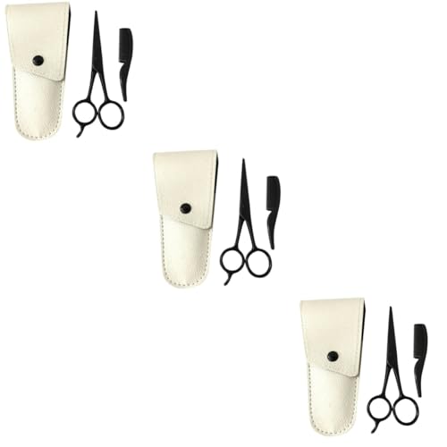 FOMIYES 9 Pcs Beard Trimming Scissors Beard Cutter Beard Scissors Mustache Trimming Scissors Beard Shears Mustache Scissors
