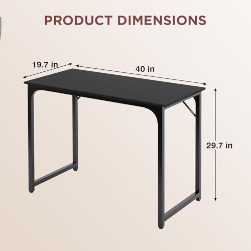 Image of PayLessHere | 39 Inch Computer Desk | Black | Sturdy Office Desk