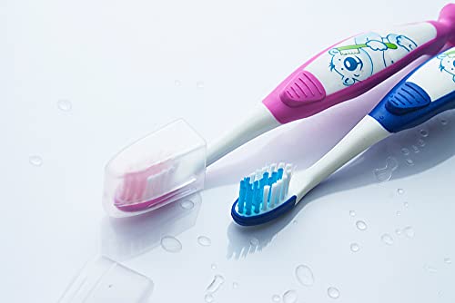 THIENEL 20355 Zahnbürsten mit Saugfuß, Motiv „Otto“, Pink (12-er Pack)