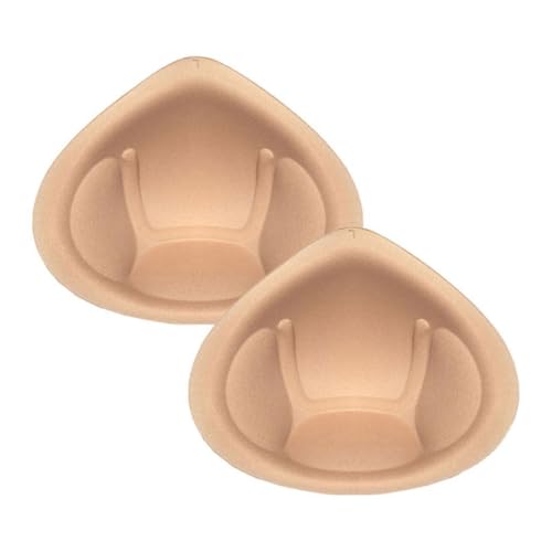AMSLSIU Sujetador deportivo de espuma redonda para mujer, realzador de almohadillas de esponja para trajes de baño deportivos acolchados y conjuntos casuales, suéteres ligeros, Beige, METRO