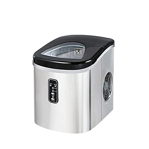 Fabricadora de cubos de hielo para mostrador, lista en 6 minutos, produce 11-13 kg en 24 horas, tanque de 2,2 L para hogar, bar, cocina y oficina
