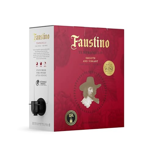 Faustino Tempranillo Red Wine Box 13% ABV 1.5L | Smooth Vibrant | Spain