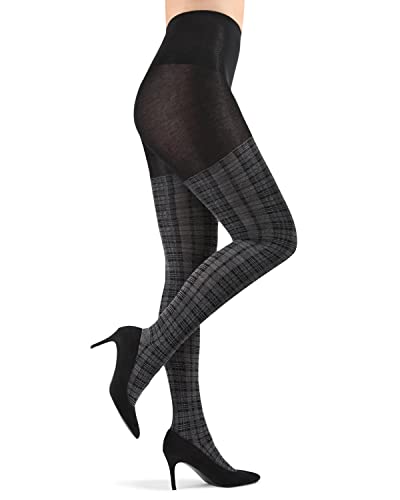 Image of MeMoi Women's Faded Plaid Warm Sweater Tights