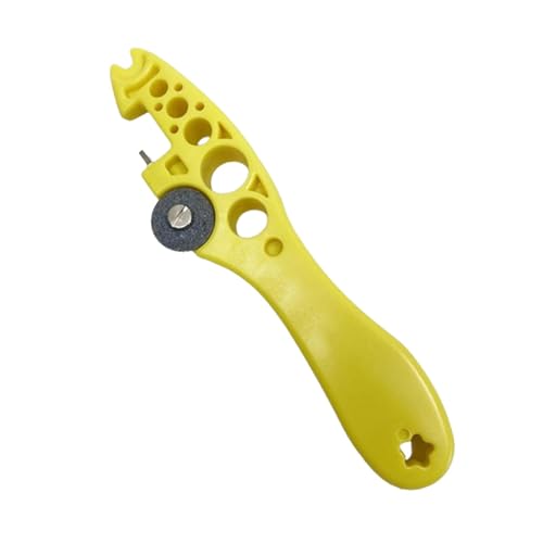 ROCKIA Apribottiglie in polipropilene, apribottiglie, aprifiale, design ergonomico, leggero, portatile, ad alta resistenza, ideale per anziani e disabili, giallo