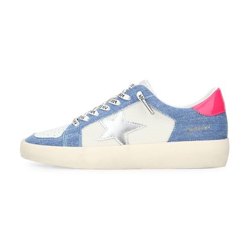 Image of VINTAGE HAVANA Womens Reflex Slip On Casual Fashion Sneakers - Denim Pink Pop, 7.5