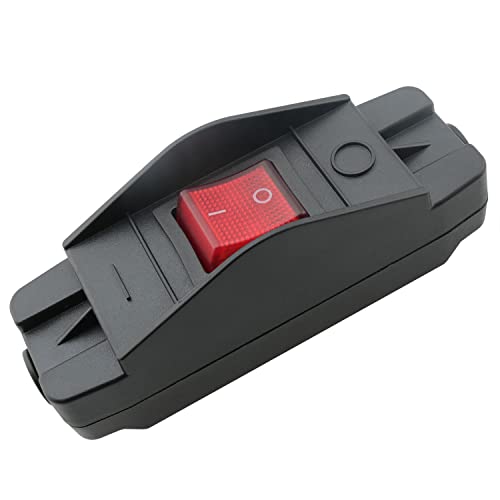 Jjhxsm Heavy Duty Inline Switch Red Light 25A 250V 35X45X108Mm Inline Cord Switch Inline Power Lamp Rocker Switch #TOP20