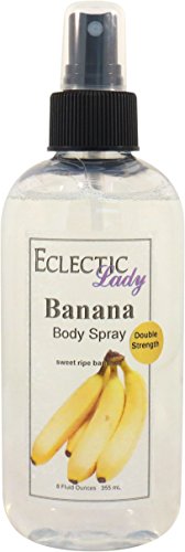 Eclectic Lady Banana Body Spray, Double Strength, 8 ounces, Body Mist for Women with Clean, Light & Gentle Fragrance, Cologne with Soft, Subtle Aroma For Daily Use