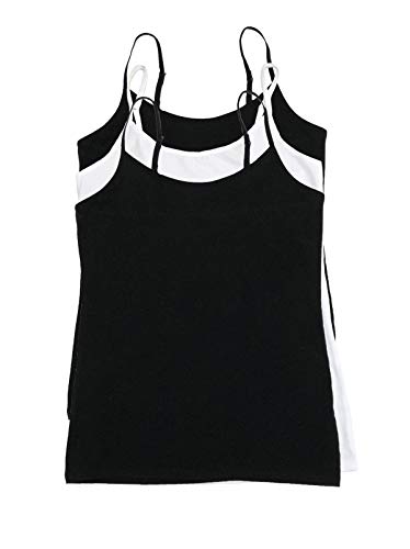 Felina Womens Cotton Modal Camisole, Adjustable Cotton Tank Top 3-Pack