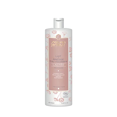 Eau Micellaire Bio au Lait d'Ânesse • Purifiante, nettoyante, démaquillante yeux, visage & lèvres • Fabrication Française • Formule naturelle • Tout type de peaux • 250 ml • Nature & Senteurs Cover