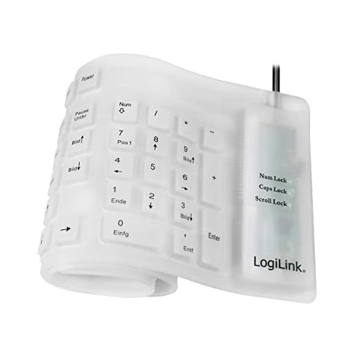 LogiLink Teclado De Silicona USB Y PS / 2, De Color Blanco