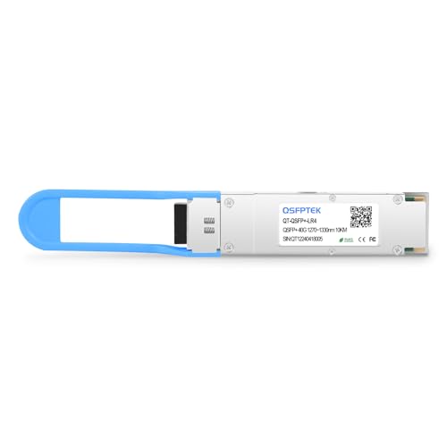 Image of QSFPTEK 40G QSFP+ Module LC Single-Mode Transceiver 40GBASE-LR4 for Cisco QSFP-40G-LR4, 4 CWDM Lanes, 10km, with DDM