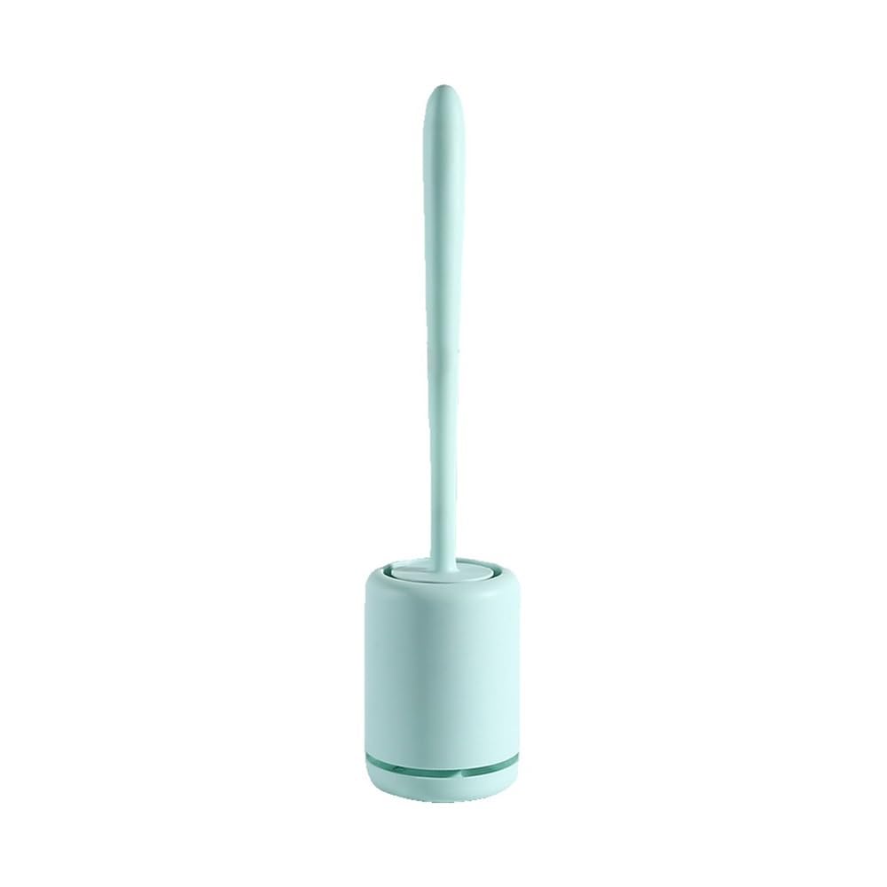 Zyyanshop Green Toilet Brush Toilet Brush Household Bathroom Soft Cleaning With Base(Green)