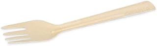 BIOZOYG Forchette di Carta da 16,5 cm Marroni I Forchette di Carta per Catering e Feste Resistenti ecologiche e Senza plastica I Posate per merenda compostabili I Forchette Party 100 Pezzi