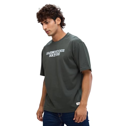 Image of Spykar Men's Comfort Fit Round Neck Half Sleeve Solid Casual T-Shirt
