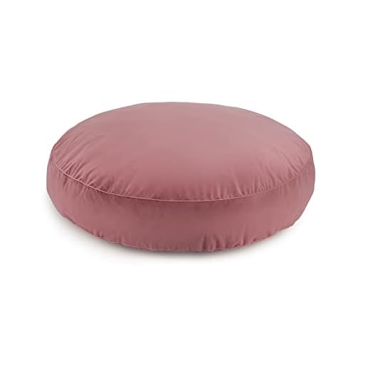 OLIFANT TOYS, cómodos Asiento afelpados, para dormitorios, Salones, Habitaciones Infantiles, decoración única, Suaves Peluche, Terciopelo, 1 x Ø 90 cm, Rosa Cojines de Suelo, Color (PC90PINK)