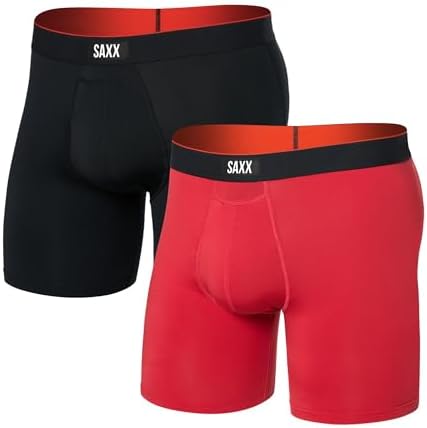 SAXX Underwear Co. Men's Multi-sport Mesh Boxer Briefs Fly 2-pack Boxer Briefs (pack of 2)