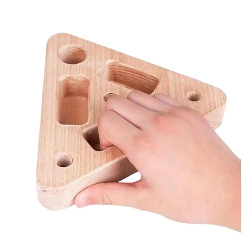 YGLEEULI Plataforma Escalada Tabla de Escalada en Roca, fortalecedor Agarre Madera Triangular con Bolsillos Profundidad múltiple, Tabla for el hogar, Sala Juegos, Garaje