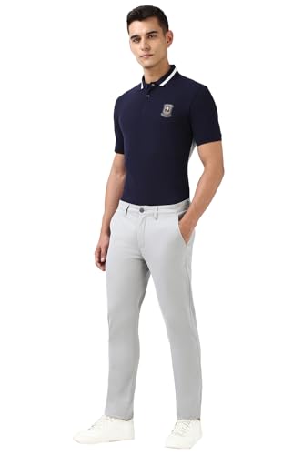 Image of Peter England Men's Slim Fit Mid Rise Super Premium Wrinkle Free Casual Trouser Chinos