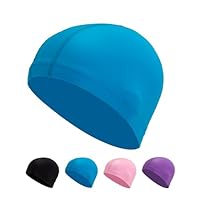 Fabric Swimming Cap Kids (4-10 Years) – Comfortable, Durable & High Elastic (Light Blue)