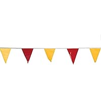OSHA genehmigte Wimpelflaggen, abwechselnd – für die Verwendung mit Dachwarnschnur, rot/gelb, Pack of 1