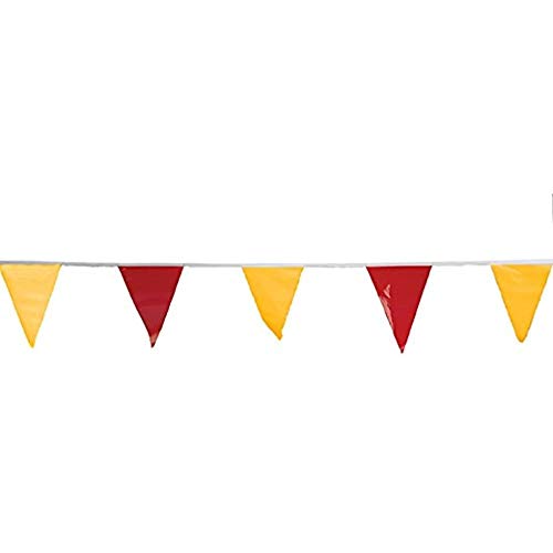 OSHA genehmigte Wimpelflaggen, abwechselnd – für die Verwendung mit Dachwarnschnur, rot/gelb, Pack of 1