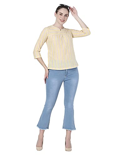 Image of ZUVINO Summer Cotton Tops for Women | Stylish Casual Tops for Jeans | Formal Tops for Women | Long Tops for Women | Trendy Tops for Plus Size Women | Basic Tops for Everyday Wear.