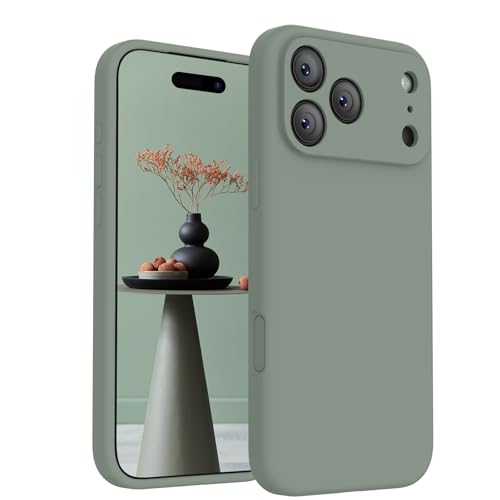 FireNova Magnetic for iPhone 17 Pro Case, Compatible with MagSafe, [Integrated Silicone Camera Control Button] [Camera Protection] Anti-Scratch Microfiber Lining Phone Case, 6.3', Calke Green